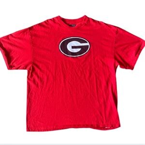 Georgia Bulldogs Men’s Red T-Shirt with Logo Size 2XL